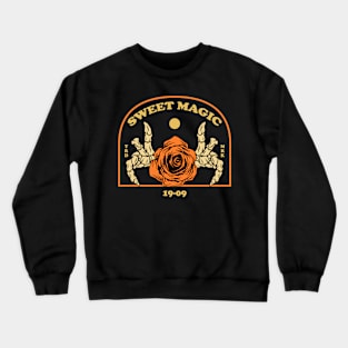 skull flower hand Crewneck Sweatshirt